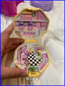 Vintage Polly Pocket Lot 4 Complete Sets with Original Figures Light-Up Blu