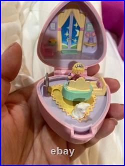 Vintage Polly Pocket Lot 4 Complete Sets with Original Figures Light-Up Blu