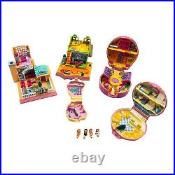 Vintage Polly Pocket Lot 5 Houses and Compacts 4 fig 1992 Mattel Bluebird