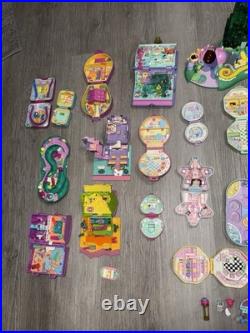 Vintage Polly Pocket Lot Compact Houses Lot of 32 + Some Figures Accessories