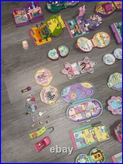 Vintage Polly Pocket Lot Compact Houses Lot of 32 + Some Figures Accessories