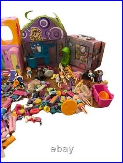 Vintage Polly Pocket Lot Dolls, Accessories, Houses