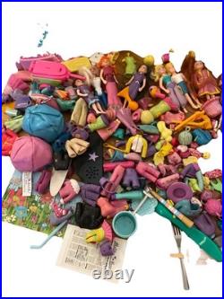 Vintage Polly Pocket Lot Dolls, Accessories, Houses
