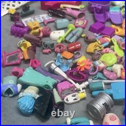 Vintage Polly Pocket Lot House Limo Car Tree Cloths Hangers Bunny Hair Purses ++