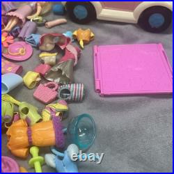 Vintage Polly Pocket Lot House Limo Car Tree Cloths Hangers Bunny Hair Purses ++