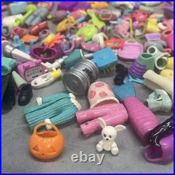 Vintage Polly Pocket Lot House Limo Car Tree Cloths Hangers Bunny Hair Purses ++