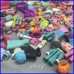 Vintage Polly Pocket Lot House Limo Car Tree Cloths Hangers Bunny Hair Purses ++