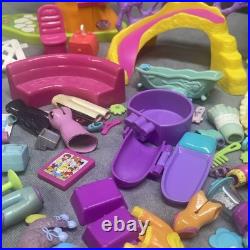 Vintage Polly Pocket Lot House Limo Car Tree Cloths Hangers Bunny Hair Purses ++