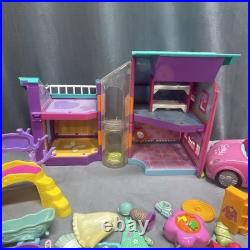 Vintage Polly Pocket Lot House Limo Car Tree Cloths Hangers Bunny Hair Purses ++