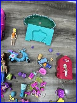 Vintage Polly Pocket Lot Large Lots Of People accessories, clothes car scooter