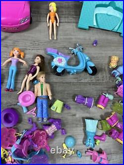 Vintage Polly Pocket Lot Large Lots Of People accessories, clothes car scooter