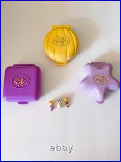 Vintage Polly Pocket Lot Of 3 with Original Compacts and Figurines Read