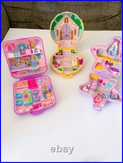 Vintage Polly Pocket Lot Of 3 with Original Compacts and Figurines Read