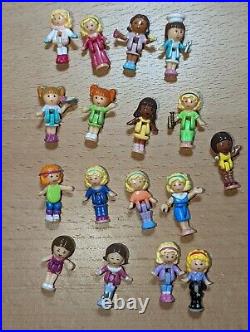 Vintage Polly Pocket Lot of 17 Mini Dolls Bluebird Compact Replacement Figures