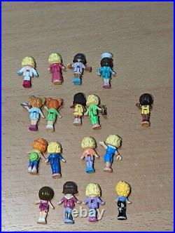 Vintage Polly Pocket Lot of 17 Mini Dolls Bluebird Compact Replacement Figures