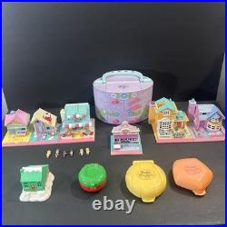 Vintage Polly Pocket Miniature Houses And Compacts Lot Of 11 Plus 7 Figures