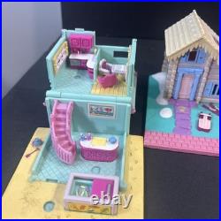 Vintage Polly Pocket Miniature Houses And Compacts Lot Of 11 Plus 7 Figures
