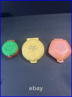 Vintage Polly Pocket Miniature Houses And Compacts Lot Of 11 Plus 7 Figures