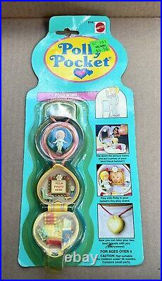 Vintage Polly Pocket Miniature Polly in Her Bedroom Locket Bluebird Toys1992