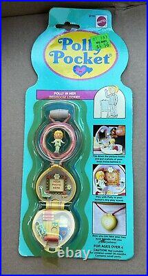 Vintage Polly Pocket Miniature Polly in Her Bedroom Locket Bluebird Toys1992