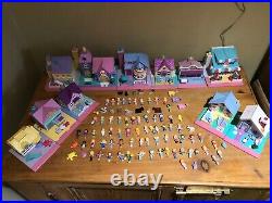 Vintage Polly Pocket Mixed Houses 90+ Dolls Figures Accessories Bundle