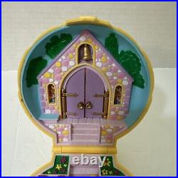 Vintage Polly Pocket Nancy's Wedding Day Chapel 1989 Yellow Compact Complete