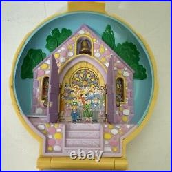 Vintage Polly Pocket Nancy's Wedding Day Chapel 1989 Yellow Compact Complete