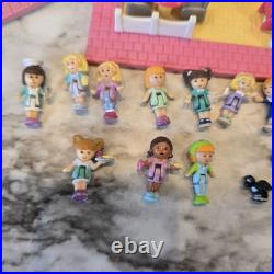 Vintage Polly Pocket POLLYVILLE House Bundle Lot of 3 WITH FIGURES
