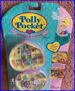 Vintage Polly Pocket Perfect Playroom NEW & SEALED Pink Quilted Heart Case 1994