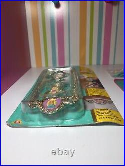 Vintage Polly Pocket Polly's Golden Dream Earrings And Necklace Nib Rare Lot