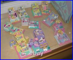 Vintage Polly Pocket Pollyville Bluebird 10 Pieces and Playmat No Dolls