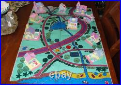 Vintage Polly Pocket Pollyville Bluebird 10 Pieces and Playmat No Dolls