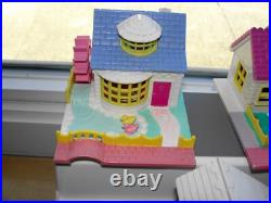 Vintage Polly Pocket Pollyville Bluebird 10 Pieces and Playmat No Dolls
