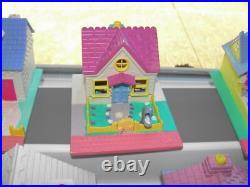 Vintage Polly Pocket Pollyville Bluebird 10 Pieces and Playmat No Dolls