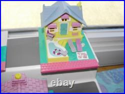 Vintage Polly Pocket Pollyville Bluebird 10 Pieces and Playmat No Dolls