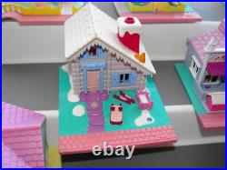 Vintage Polly Pocket Pollyville Bluebird 10 Pieces and Playmat No Dolls