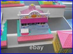 Vintage Polly Pocket Pollyville Bluebird 10 Pieces and Playmat No Dolls
