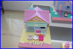 Vintage Polly Pocket Pollyville Bluebird 10 Pieces and Playmat No Dolls