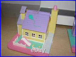 Vintage Polly Pocket Pollyville Bluebird 10 Pieces and Playmat No Dolls
