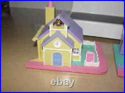 Vintage Polly Pocket Pollyville Bluebird 10 Pieces and Playmat No Dolls