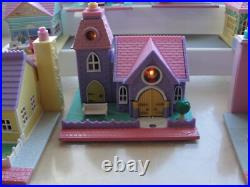 Vintage Polly Pocket Pollyville Bluebird 10 Pieces and Playmat No Dolls