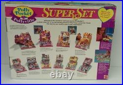 Vintage Polly Pocket Pollyville Super Set Mattel 1995 IN ORIGINAL BOX