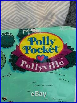 Vintage Polly Pocket Pollyville Super Set with Mat 1993 Bluebird England