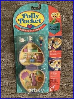 Vintage Polly Pocket Pretty Bunnies Purple Heart Compact Pet Parade Collection