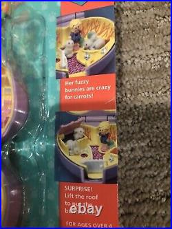 Vintage Polly Pocket Pretty Bunnies Purple Heart Compact Pet Parade Collection