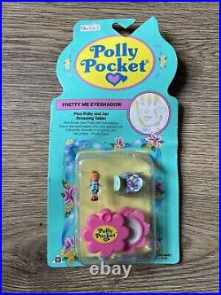 Vintage Polly Pocket Pretty Me Eyeshadow Polly & Dressing Table Bluebird Rare