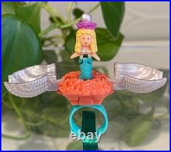 Vintage Polly Pocket Pretty Pearl Mermaid Surprise Ring COMPLETE Bluebird 1994