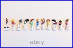 Vintage Polly Pocket RARE Porcelain Figure Lot Beans Fèves Bluebird Toys 1997