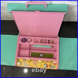 Vintage Polly Pocket Rare 1990 Writing Carry Case Playset Near Complete