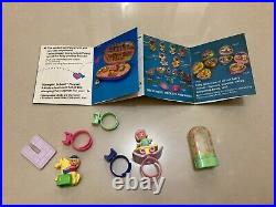 Vintage Polly Pocket Rings And Lockets Rare Golden Purse